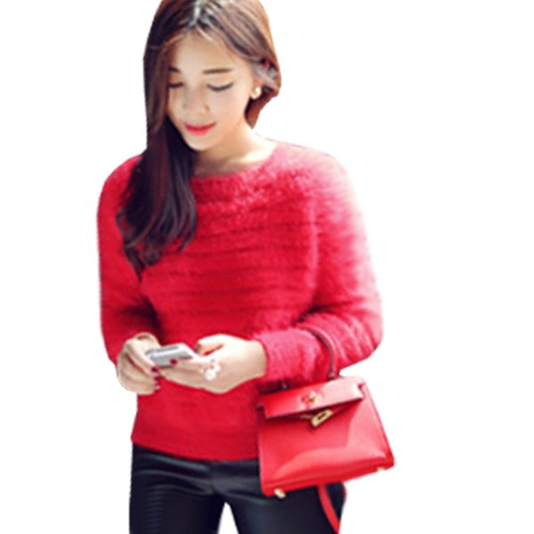 autumn winter new sweater women bottoming shirt round neck mohair knited pullover loose pull female hedging vestidos lxj092, White;black
autumn winter new sweater women bottoming shirt round neck mohair knited pullover loose pull female hedging vestidos lxj092, White;black
