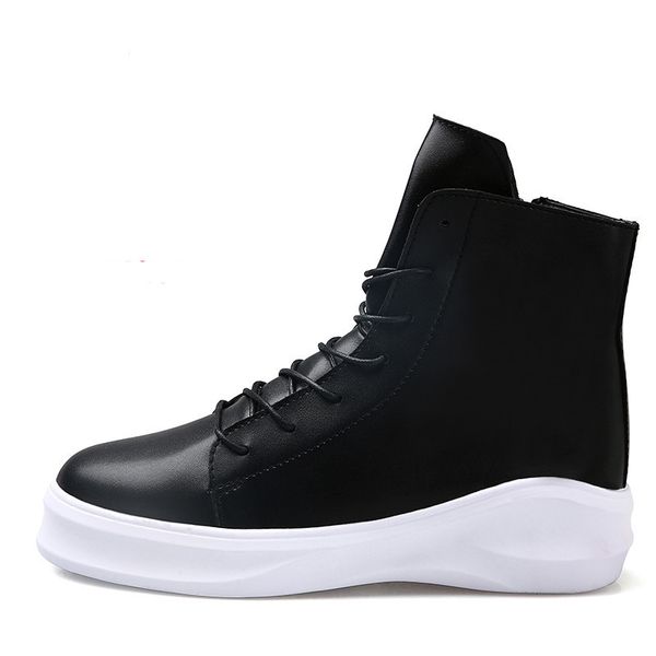 2018 men casual leather boots mens autumn winter zipper shoes fashion men 8cm height increasing platform boots male ankle boots, Black
2018 men casual leather boots mens autumn winter zipper shoes fashion men 8cm height increasing platform boots male ankle boots, Black