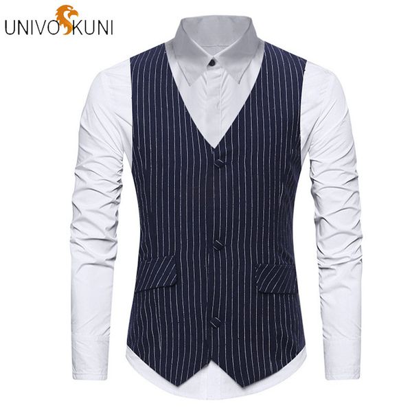 univos kuni 2018 new fashion suit vest fit slim business casual homme vest sleeveless solid stripe men suit eur m-xxl q5108, Black;white
univos kuni 2018 new fashion suit vest fit slim business casual homme vest sleeveless solid stripe men suit eur m-xxl q5108, Black;white