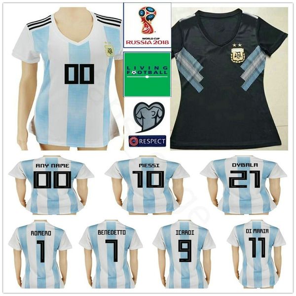 2018 world cup women argentina soccer jerseys 10 messi maradona 20 kun aguero 21 dybala 6 biglia custom white black ladies football shirt, Black;yellow
2018 world cup women argentina soccer jerseys 10 messi maradona 20 kun aguero 21 dybala 6 biglia custom white black ladies football shirt, Black;yellow