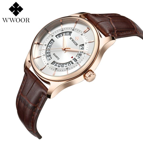 wwoor quartz watch for men genious leather watchband wrist watch luxury reat gift for friend families 8863, Slivery;brown
wwoor quartz watch for men genious leather watchband wrist watch luxury reat gift for friend families 8863, Slivery;brown