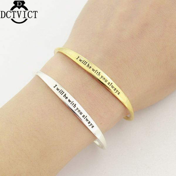 dctvict 10pcs i will be with you always cuff bracelets & bangles women men jewelry adjustable gold silver promise erkek bileklik, Golden;silver
dctvict 10pcs i will be with you always cuff bracelets & bangles women men jewelry adjustable gold silver promise erkek bileklik, Golden;silver