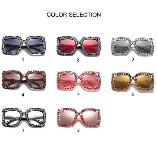Big diamond Sun Glasses Square colored Shades Women Oversized Sunglasses Retro Top Crystal Trend Rhinestone
Big diamond Sun Glasses Square colored Shades Women Oversized Sunglasses Retro Top Crystal Trend Rhinestone