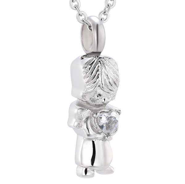 memorial jewelry hold ashes boy hold heart crystal cremation urn necklace funeral urn casket stainless steel pendant necklace, Silver
memorial jewelry hold ashes boy hold heart crystal cremation urn necklace funeral urn casket stainless steel pendant necklace, Silver