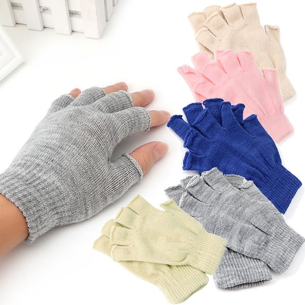 winter soft warm gloves for men and women 1 pair knitted stretch half finger elastic fingerless gloves, Blue;gray
winter soft warm gloves for men and women 1 pair knitted stretch half finger elastic fingerless gloves, Blue;gray