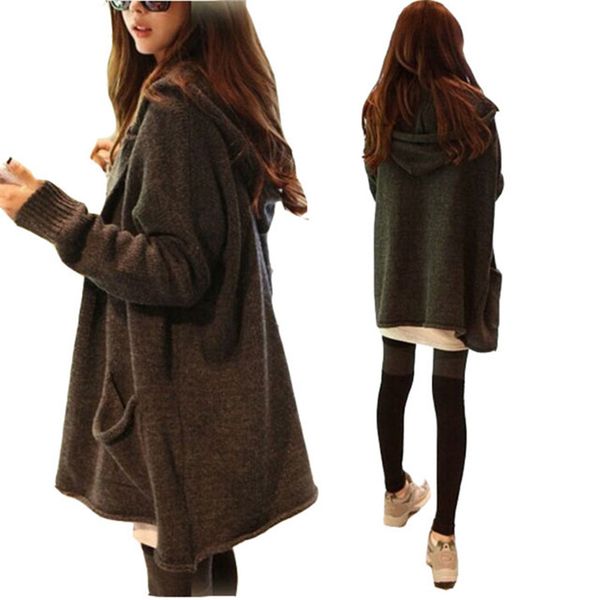 2018 new women cardigan sweaters women full sleeve long loose knitted hood sweater young lady sweater autumn, White;black
2018 new women cardigan sweaters women full sleeve long loose knitted hood sweater young lady sweater autumn, White;black