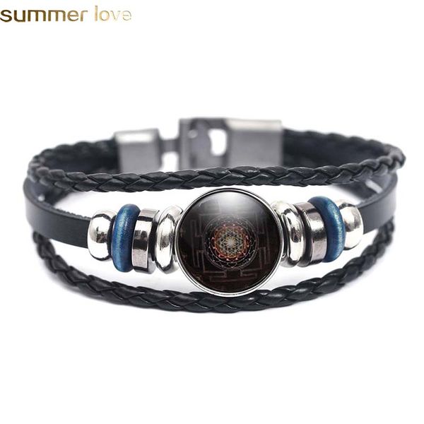fashion buddhist sri yantra pendant bracelets sacred geometry crystal cabochon pendant sri yantra multi layer leather bracelet, Golden;silver
fashion buddhist sri yantra pendant bracelets sacred geometry crystal cabochon pendant sri yantra multi layer leather bracelet, Golden;silver