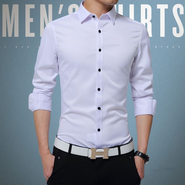 dress shirts men's casual cotton shirt fashion full-sleeved plaid slim thin strips suitable for all men's shirt 4 colour, White;black
dress shirts men's casual cotton shirt fashion full-sleeved plaid slim thin strips suitable for all men's shirt 4 colour, White;black