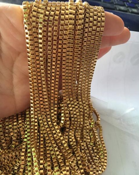 gnayy wholesale jewelry fingings 3meter lot in bulk stainless steel fashion gold box link chain jewelry marking diy 2.4mm, Silver
gnayy wholesale jewelry fingings 3meter lot in bulk stainless steel fashion gold box link chain jewelry marking diy 2.4mm, Silver