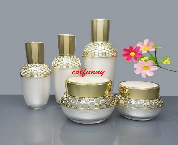 50pcs/lot honeycomb pearl white acrylic cream jar palace empty cosmetic container lotion pump bottle f060407
50pcs/lot honeycomb pearl white acrylic cream jar palace empty cosmetic container lotion pump bottle f060407