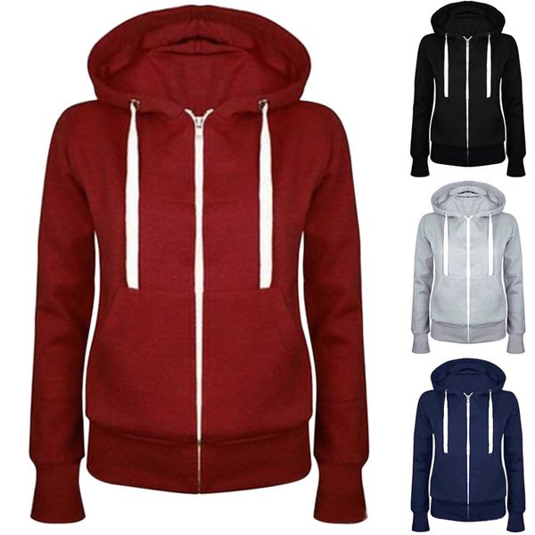 fashion women solid zip up hoodies sweatshirt hooded long sleeve autumn winter coat fs99, Black
fashion women solid zip up hoodies sweatshirt hooded long sleeve autumn winter coat fs99, Black