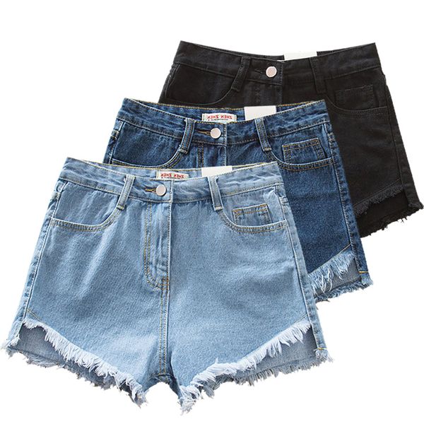 women summer shorts jeans denim high waist short 2018 women's elastic slim female blue black white pockets harajuku, White;black
women summer shorts jeans denim high waist short 2018 women's elastic slim female blue black white pockets harajuku, White;black