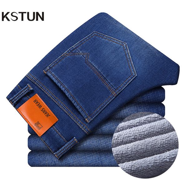 kstun autumn winter thick jeans men black blue elasticity velvet slim fit denim trousers warmer pants
kstun autumn winter thick jeans men black blue elasticity velvet slim fit denim trousers warmer pants