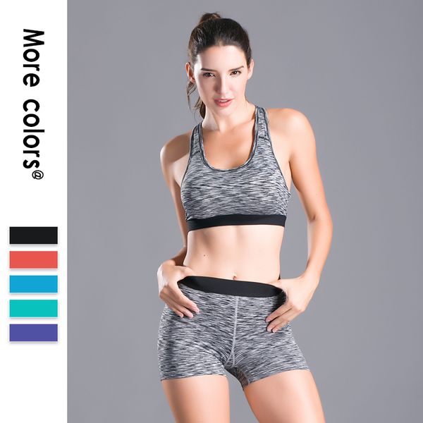 women quick dry yoga sets for gym running yoga t-shirt sports bra vest fitness shorts workout sports suit set, White;red
women quick dry yoga sets for gym running yoga t-shirt sports bra vest fitness shorts workout sports suit set, White;red