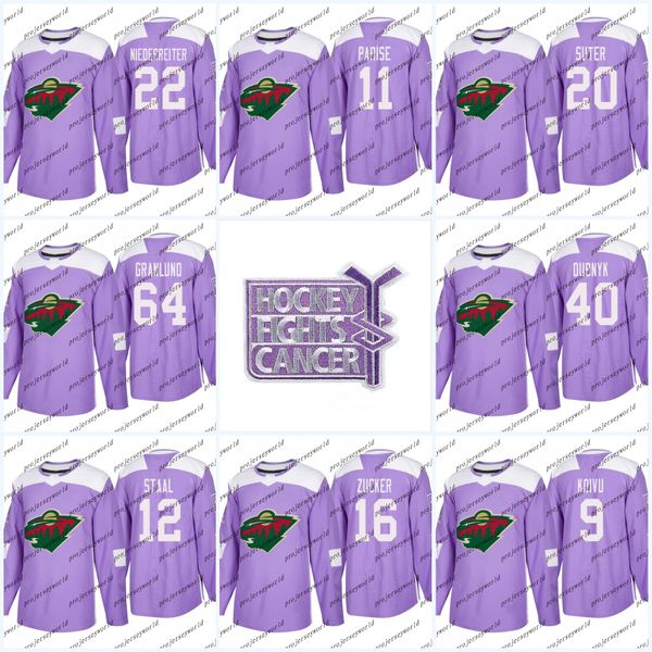 22 Nino Niederreiter Purple Fights Cancer Practice Minnesota Wild 64 Mikael Granlund 11 Zach Parise 20 Ryan Suter Ice Hockey Jerseys
22 Nino Niederreiter Purple Fights Cancer Practice Minnesota Wild 64 Mikael Granlund 11 Zach Parise 20 Ryan Suter Ice Hockey Jerseys