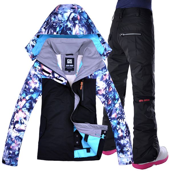 2018 gsou snow women ski jacket pant snowboard suit skiing clothing trouser windproof waterproof thicken thermal female suit set
2018 gsou snow women ski jacket pant snowboard suit skiing clothing trouser windproof waterproof thicken thermal female suit set