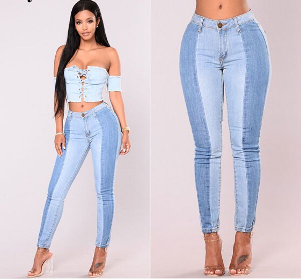 women colors patched jeans european style hip push up skinny pencil jean pants, Blue
women colors patched jeans european style hip push up skinny pencil jean pants, Blue