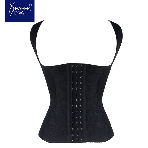 shaper women waist trainer underbust waist shaper slim strap underwear body steel bone corset bustier, Black;white
shaper women waist trainer underbust waist shaper slim strap underwear body steel bone corset bustier, Black;white