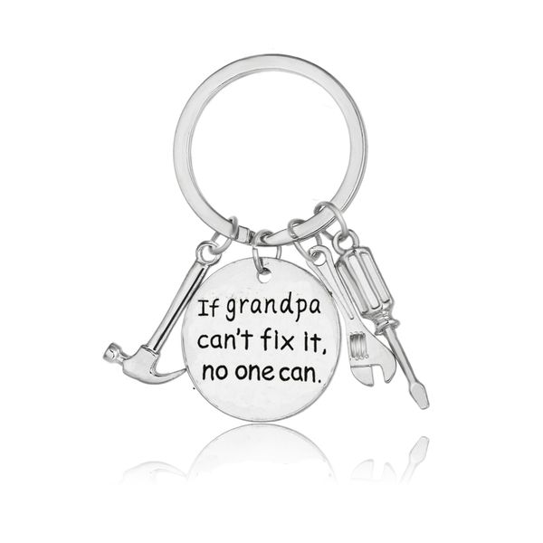 if grandpa can't fix it.no one can'gift for grandad keychain tools key chains family grandfather gift birthday engraved pendant, Silver
if grandpa can't fix it.no one can'gift for grandad keychain tools key chains family grandfather gift birthday engraved pendant, Silver
