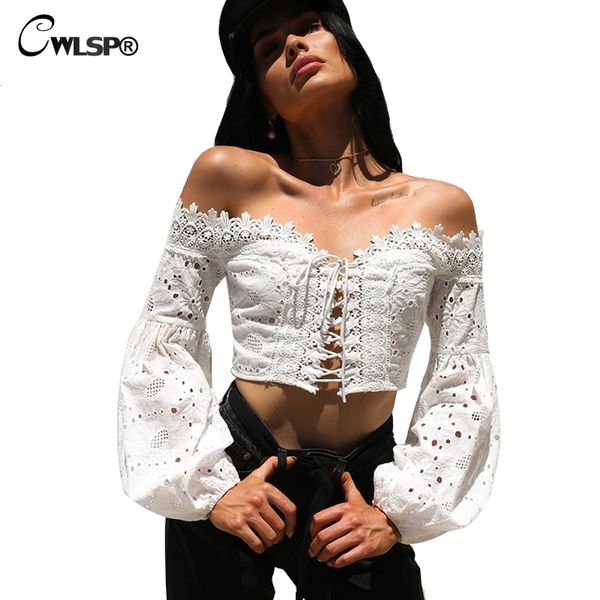cwlsp off shoulder lace up summer shirts lantern sleeve women hollow out blouse holiday blusas ladies camisa blusa ql3689, White
cwlsp off shoulder lace up summer shirts lantern sleeve women hollow out blouse holiday blusas ladies camisa blusa ql3689, White