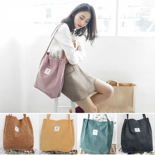 woman corduroy shoulder bag reusable shopping bags casual tote female handbag for a certain number of dropshipping
woman corduroy shoulder bag reusable shopping bags casual tote female handbag for a certain number of dropshipping