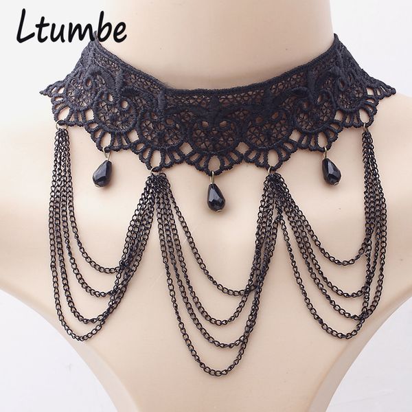 ltumbe palace hollow black lace necklaces boho beads chain tassel clavicle chain statement necklaces pendants for women jewelry, Golden;silver
ltumbe palace hollow black lace necklaces boho beads chain tassel clavicle chain statement necklaces pendants for women jewelry, Golden;silver