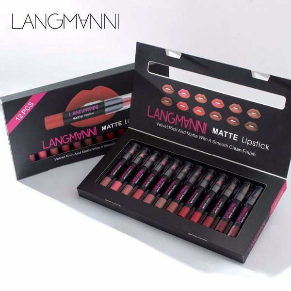 12pcs/lot lip makeup kit matte lipstick waterproof pigment velvet nude lip stick red tint lips set batom
12pcs/lot lip makeup kit matte lipstick waterproof pigment velvet nude lip stick red tint lips set batom