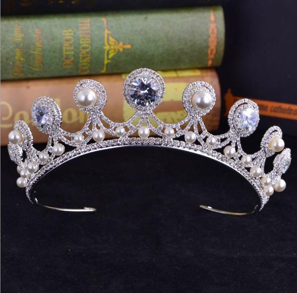 european baroque crown alloy diamond accessories, bridal crown bride accessories, Silver
european baroque crown alloy diamond accessories, bridal crown bride accessories, Silver