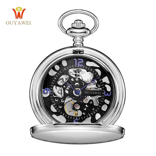 ouyawei fashion black steampunk skeleton fob watches for men chain male clock hand wind emblem antique mechanical pocket watch, Slivery;golden
ouyawei fashion black steampunk skeleton fob watches for men chain male clock hand wind emblem antique mechanical pocket watch, Slivery;golden