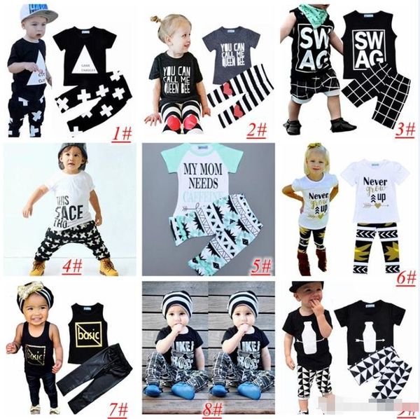 kids ins clothing sets baby fashion suits girls letter t-shirt & pants infant casual outfits boys ins & harem pants 9styles choose 1-5t, White
kids ins clothing sets baby fashion suits girls letter t-shirt & pants infant casual outfits boys ins & harem pants 9styles choose 1-5t, White