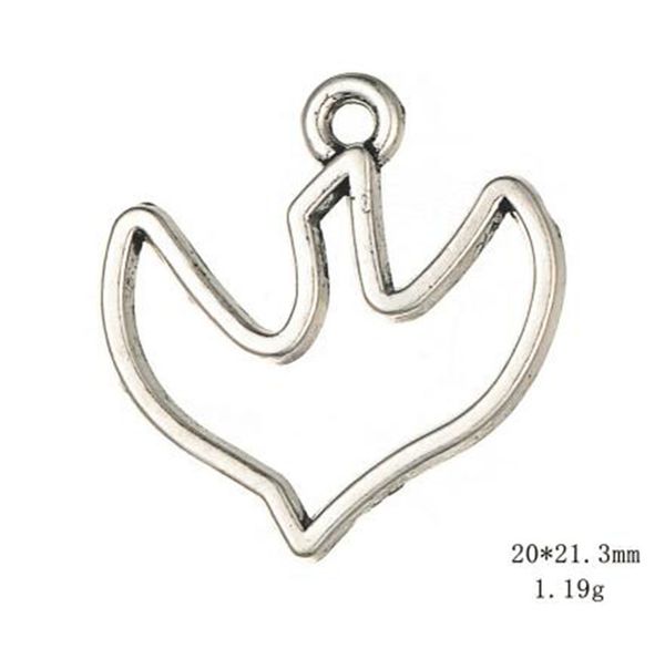 carved hollow dove pigeon animals peace sign charm fit for necklace diy handmade jewelry, Bronze;silver
carved hollow dove pigeon animals peace sign charm fit for necklace diy handmade jewelry, Bronze;silver