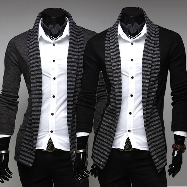 2018 youth 20-40 years old new fashion stripes color men's casual long sleeved knitted open stitch cardigan, Black;brown
2018 youth 20-40 years old new fashion stripes color men's casual long sleeved knitted open stitch cardigan, Black;brown