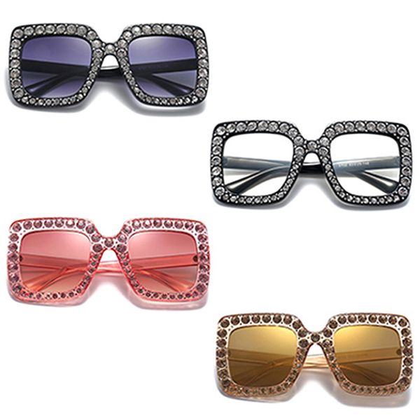 Big diamond Sun Glasses Square colored Shades Women Oversized Sunglasses Retro Top Crystal Trend Rhinestone 45 pairs 
Big diamond Sun Glasses Square colored Shades Women Oversized Sunglasses Retro Top Crystal Trend Rhinestone 45 pairs
