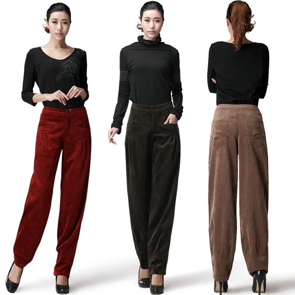 new women autumn winter corduroy pants high waist wide leg pants corduroy trousers big yards, Black;white
new women autumn winter corduroy pants high waist wide leg pants corduroy trousers big yards, Black;white