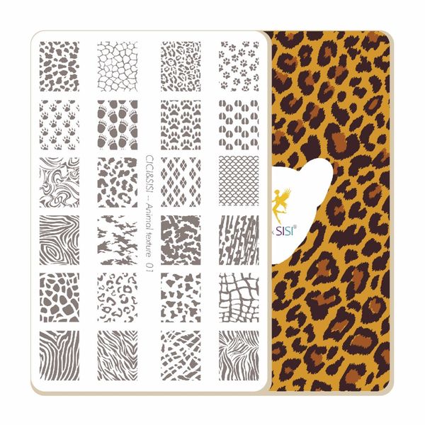 cici&sisi nail art stamping plates stamping stamp template accessories animal texture 01-04, White
cici&sisi nail art stamping plates stamping stamp template accessories animal texture 01-04, White