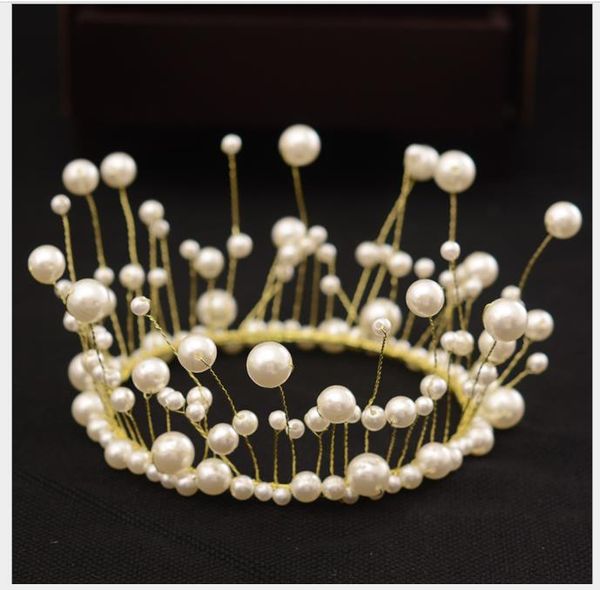 new korean pearl women's crown accessories accessories, bride crown, handmade head ornament, bridal hoop, Slivery;golden
new korean pearl women's crown accessories accessories, bride crown, handmade head ornament, bridal hoop, Slivery;golden