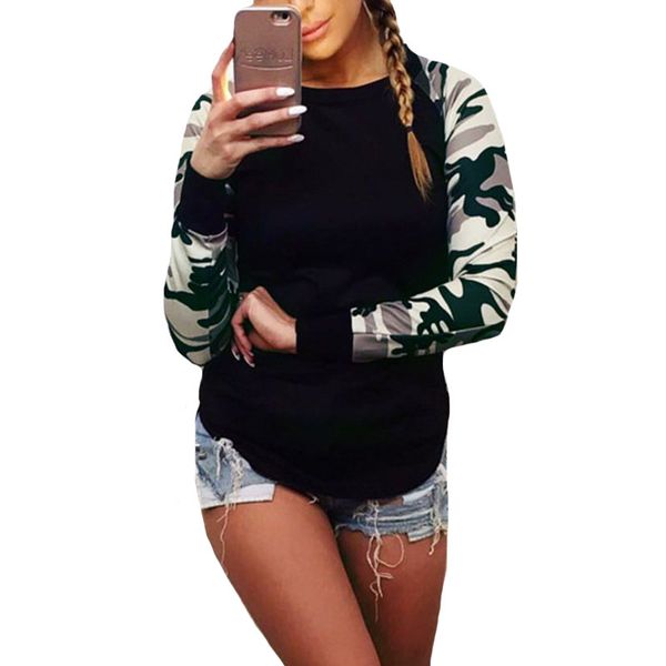 womens tee shirt spring autumn women camouflage t shirts casual ladies black long sleeve patchwork print plus size s-5xl, White
womens tee shirt spring autumn women camouflage t shirts casual ladies black long sleeve patchwork print plus size s-5xl, White