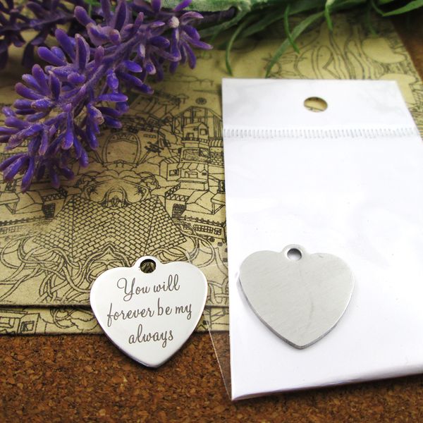 40pcs--"you will toreuer be my always"stainless steel charms more style for choosing diy charms pendants for necklace, Bronze;silver
40pcs--"you will toreuer be my always"stainless steel charms more style for choosing diy charms pendants for necklace, Bronze;silver