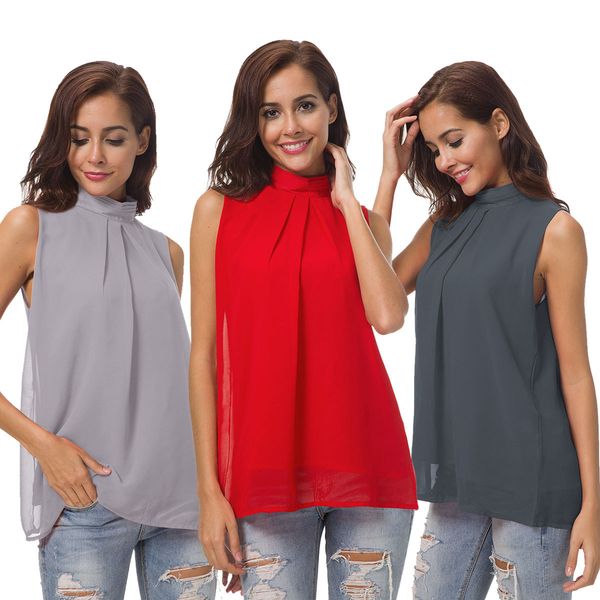 2018summer's new style women's sleeveless fashion chiffon shirt blouse plus size 3xl 2xl xl l s double-layer loose chiffon blous, White
2018summer's new style women's sleeveless fashion chiffon shirt blouse plus size 3xl 2xl xl l s double-layer loose chiffon blous, White