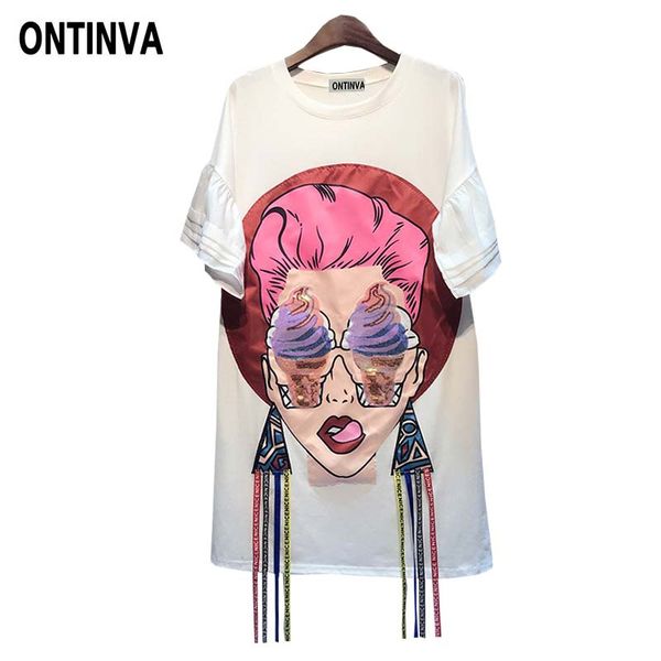 oversized cartoon graphic tees sequin tshirts long tunic for women casual summer 2018 camisetas mujer vogue korean clothes, White
oversized cartoon graphic tees sequin tshirts long tunic for women casual summer 2018 camisetas mujer vogue korean clothes, White