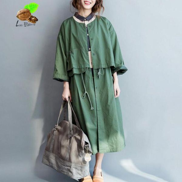 new women autumn vintage retro streetwear x-long single breasted trench female casual loose plus size windbreaker coats costumes, Tan;black
new women autumn vintage retro streetwear x-long single breasted trench female casual loose plus size windbreaker coats costumes, Tan;black