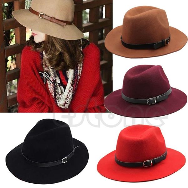 fashion design women warm winter wool belt fedora cap wide brim cowboy hat f05, Blue;gray
fashion design women warm winter wool belt fedora cap wide brim cowboy hat f05, Blue;gray