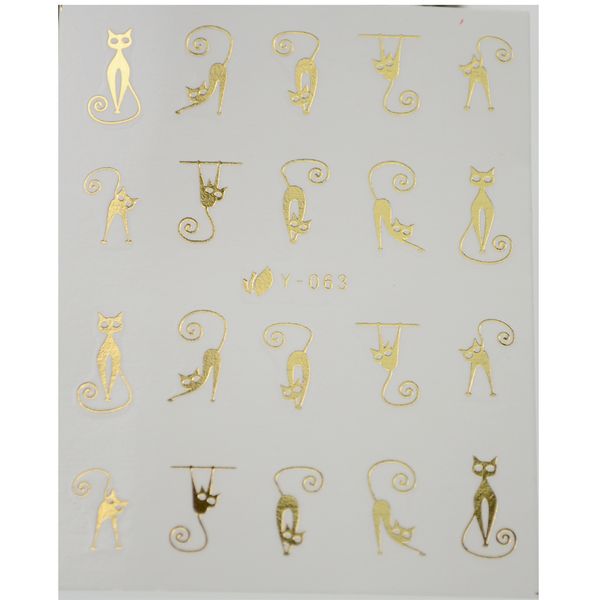 1sheets sexy gold cat nail art beauty stickers patch foils wraps decorations shinning water transfer decorations stamping tools, Black
1sheets sexy gold cat nail art beauty stickers patch foils wraps decorations shinning water transfer decorations stamping tools, Black