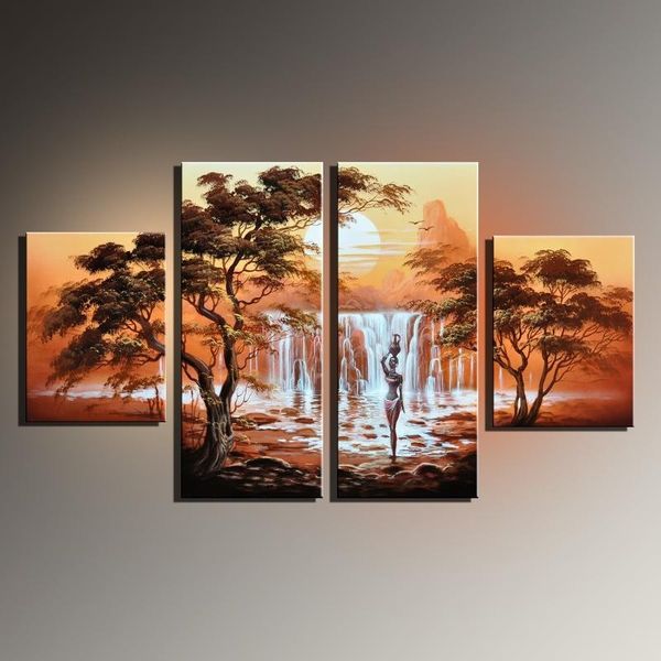 handmade oil painting canvas african nude women modern 4 piece wall art home decoration picture for living room
handmade oil painting canvas african nude women modern 4 piece wall art home decoration picture for living room