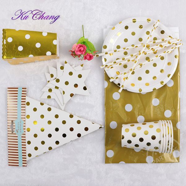 high-end disposable tableware colorful gold black silver polka dot paper plates cups party wedding carnival tableware supplies
high-end disposable tableware colorful gold black silver polka dot paper plates cups party wedding carnival tableware supplies