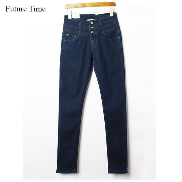 future time row button high waist jeans women fashion washed full length elastic cotton skinny hip lifted female jeans xk001, Blue
future time row button high waist jeans women fashion washed full length elastic cotton skinny hip lifted female jeans xk001, Blue