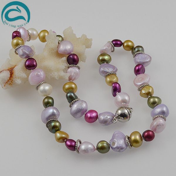 

unique pearls jewellery store,mulicolor baroque genuine freshwater pearl necklace tible silver jewellery magnet clasp