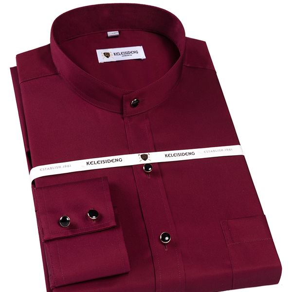 men's long sleeve banded collar solid dress shirt with pocket comfy soft 100% cotton formal male business regular-fit shirts, White;black
men's long sleeve banded collar solid dress shirt with pocket comfy soft 100% cotton formal male business regular-fit shirts, White;black