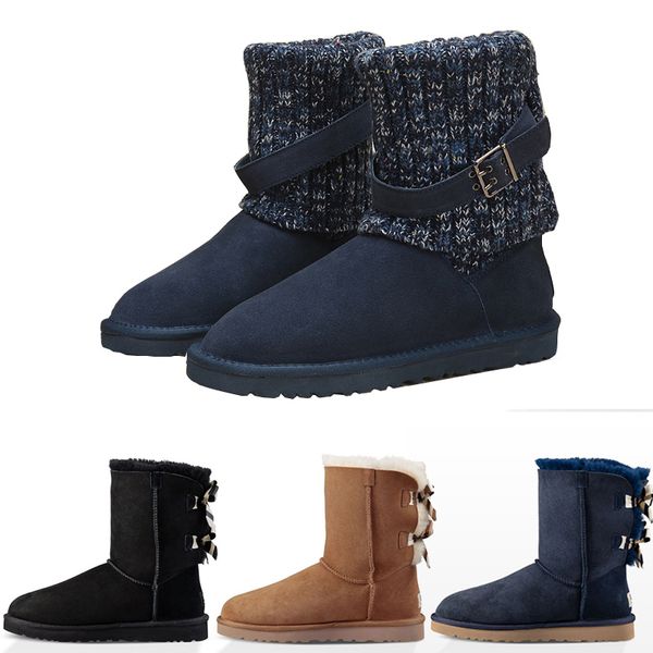fashion australia classic tall winter snow boots for men wms leather bailey bowknot women's bailey bow snow boots shoes boot ship, Black
fashion australia classic tall winter snow boots for men wms leather bailey bowknot women's bailey bow snow boots shoes boot ship, Black