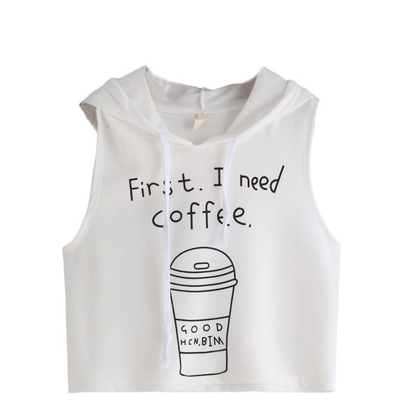 2018 popular summer feitong women black white sleeveless coffee print casual tank hooded crop t-shirt #0508
2018 popular summer feitong women black white sleeveless coffee print casual tank hooded crop t-shirt #0508